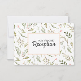 Cartão RSVP Recepção de casamento de flores de prados selvagen
