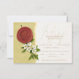 Cartão RSVP Red Seal Wedding Response Card