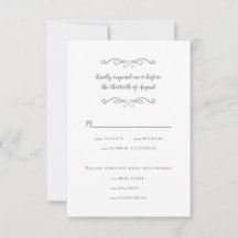 Refeição de Casamento Elegante Clássico Branco & C