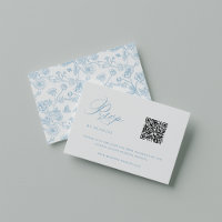 Regency Light Blue Chinoiserie Casamento QR Code