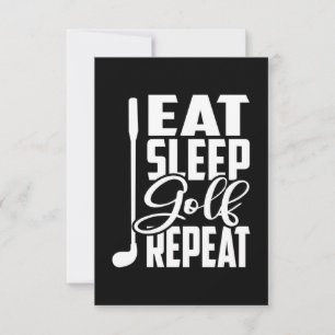 Cartão RSVP Repetir Golf De Sono