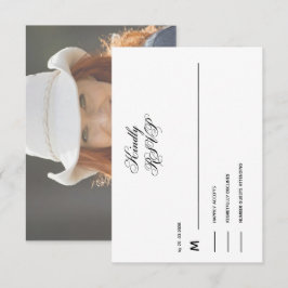 Cartão RSVP responda gentilmente carta vaqueiro  foto elegante