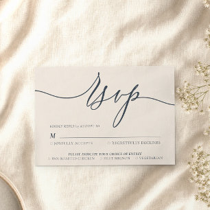 Cartão RSVP Responda por Favor Recepção da Festa de Casamento
