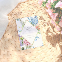 Responder | Flor de Aquarela Azul e Roxo com Doura