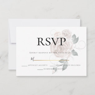 Cartão RSVP Responder Rosa Poeira Rosa Aguarela