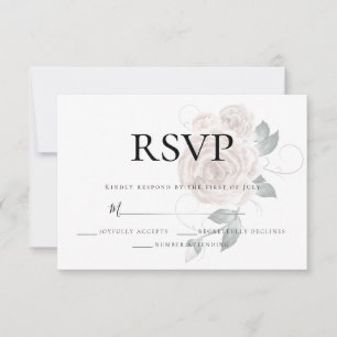Cartão RSVP Responder Rosa Poeira Rosa Aguarela