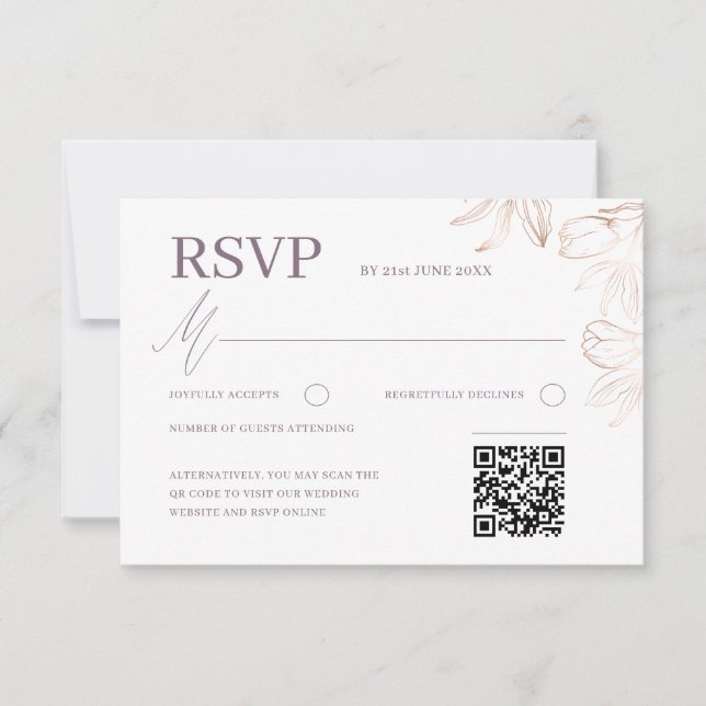 Cartão RSVP Response Card (Frente)