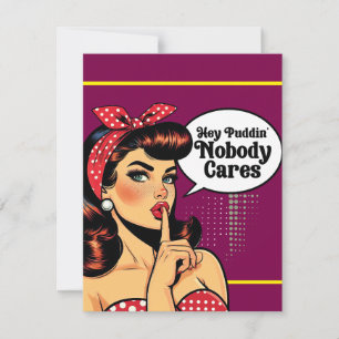 Cartão RSVP Retro Pinup_ Ei Pudim