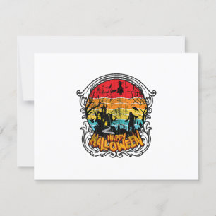 Cartão RSVP Retro Vintage Halloween - Vintage Halloween