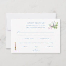Cartão RSVP Rococo Hand Painted Wedding