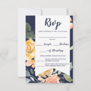 Cartão RSVP Romance Descontraído