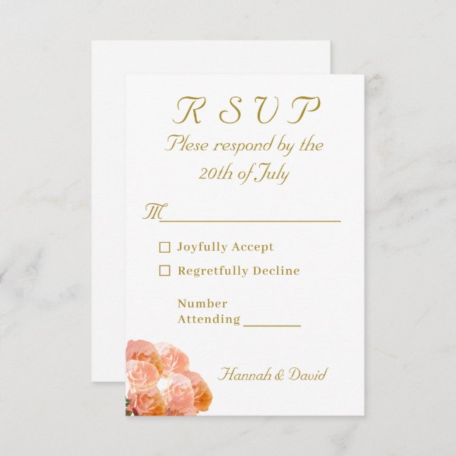 Cartão RSVP Rosa do Terracotta Católico (Frente/Verso)