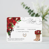 Rosa vermelha Floral Mariachi Quinceanera