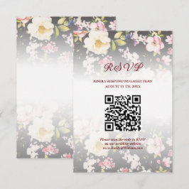 Cartão RSVP Rosas Amarelas Cor-de-Água Rosa,borradas,desfocada