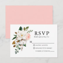 Rosas de Magnolias de Aquarela de Casamento