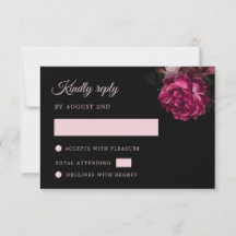 Rosas Desenhadas à Mão Floral Preto