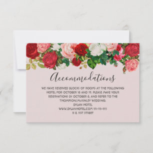 Cartão RSVP Rosas Floral Garland Fllower Pink Casamento