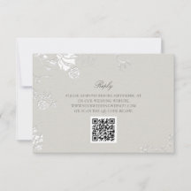 Rose Ivory Sonnet Formal Clássico Código QR Casame