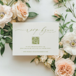 Cartão RSVP ROWAN Minimalist Wedding QR Code