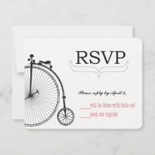 Cartão RSVP RSVP-size do amor da bicicleta do vintage para