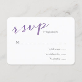 Cartão RSVP RSVP/Violet de Casamento por Aquarela de Amor Puro