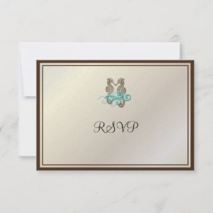 Cartão RSVP RSVPs de Cavalos do Mar PixDezines