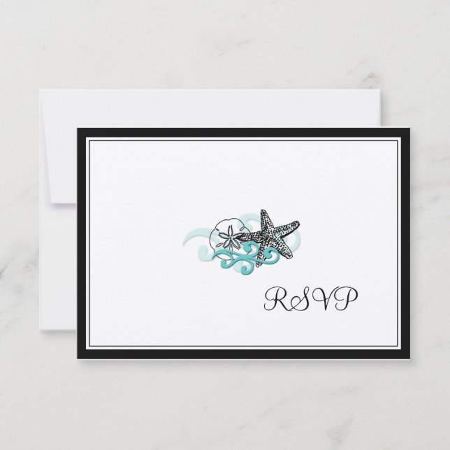 Cartão RSVP RSVPs de Starfish PixDezines (Frente)