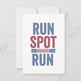Cartão RSVP Run Spot Run Presidente Eleição 2024