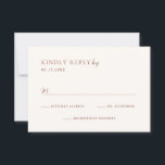 Cartão RSVP Rustic Copper Editorial Modern Wedding<br><div class="desc">This design is part of a simple and modern editorial wedding invitation suite in a rustic shade of copper.</div>