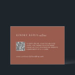 Cartão RSVP Rustic Copper QR Code Editorial Modern Wedding<br><div class="desc">This design is part of a simple and modern editorial wedding invitation suite in a rustic shade of copper.</div>