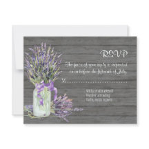 Rustic Country Mason Jar Lace em Floral de Lavanda
