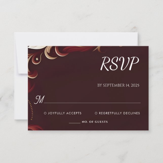 Cartão RSVP Rustic Fiesta Floral Rosa Casamento Espanhol (Frente)