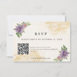 Cartão RSVP Rustic Summer aesthetic Wildflower Wedding
