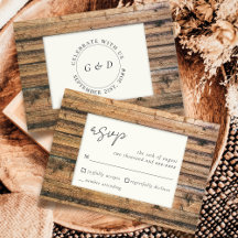 Rustic Wood Black White Ivory Elegant Casamento El