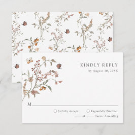 Cartão RSVP Rústico Boho