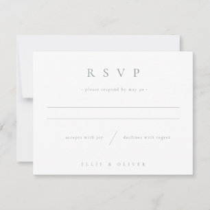 Cartão RSVP Sage Green & White Boho Foto Moderna de Casamento