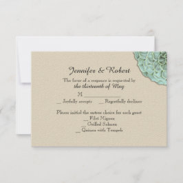 Cartão RSVP Sage Succulent Wedding Response Card