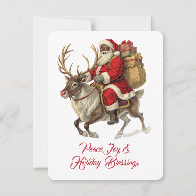 Cartão RSVP Santa Return Address Label  (Frente)