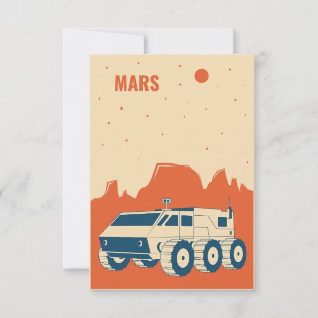 Cartão RSVP Satélite espacial (Frente)