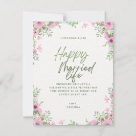 Cartão RSVP Saudações de casamento