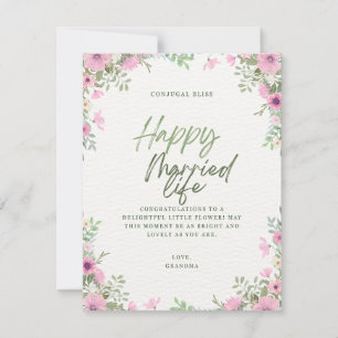 Cartão RSVP Saudações de casamento