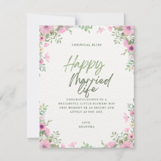 Cartão RSVP Saudações de casamento