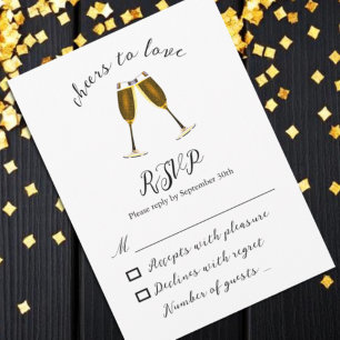 Cartão RSVP Saúde Para Amar Recepção de casamento De Óculos De