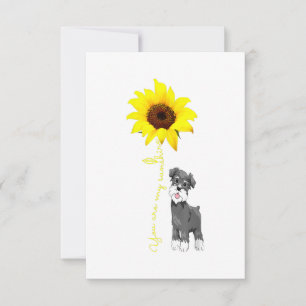 Cartão RSVP Schnauzer É Minha Mãe De Sunshine Sunflower Schnau
