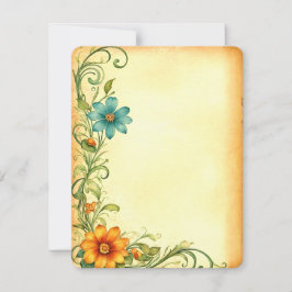 Cartão RSVP Scrapbooking Junkjournal Vintage Blumen Rahmen