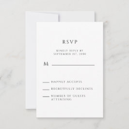 Cartão RSVP Script manuscrita minimalista moderna