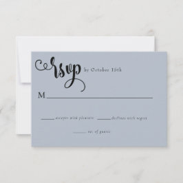 Cartão RSVP Script Romântico | Casamento de caligrafia