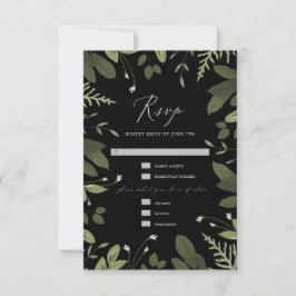 Cartão RSVP Selvagem e Verde