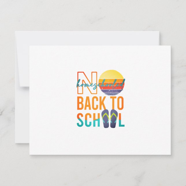 Cartão RSVP Sem retorno à escola - escolarizado em casa (Frente)