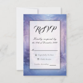 Cartão RSVP Serenata de queda de neve lavanda de inverno